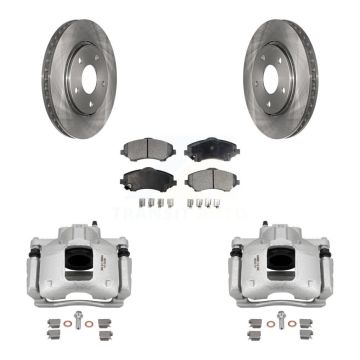 Front Brake Caliper Rotor Ceramic Pad Kit For Dodge Grand Caravan Chrysler Town & Routan KC8-100459T