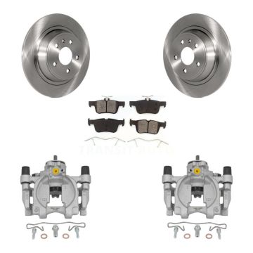 Rear Disc Brake Caliper Rotors And Semi-Metallic Pads Kit For Ford Fusion Lincoln MKZ KC8-100461S