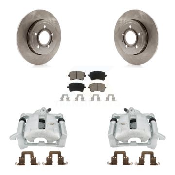 Rear Disc Brake Caliper Rotors And Ceramic Pads Kit For 2009 Audi A4 Quattro Sedan/Wagon KC8-100462C