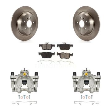 Rear Brake Caliper Rotors & Semi-Metallic Pad Kit For Ford Escape Fusion Lincoln MKC MKX KC8-100462S