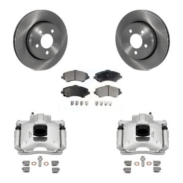 Front Disc Brake Caliper Rotors And Ceramic Pads Kit For Dodge Nitro KC8-100462T