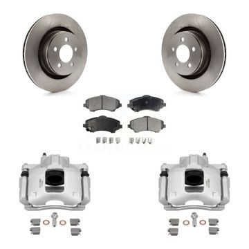 Front Disc Brake Caliper Rotors And Ceramic Pads Kit For Dodge Nitro KC8-100463T