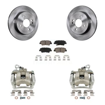 Rear Disc Brake Caliper Rotors And Ceramic Pads Kit For Kia Rio KC8-100464C