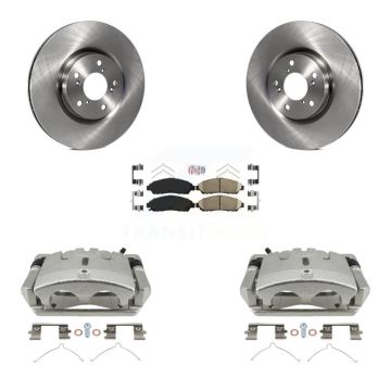 Front Disc Brake Caliper Rotors And Ceramic Pads Kit For 2009-2015 Honda Pilot KC8-100464N