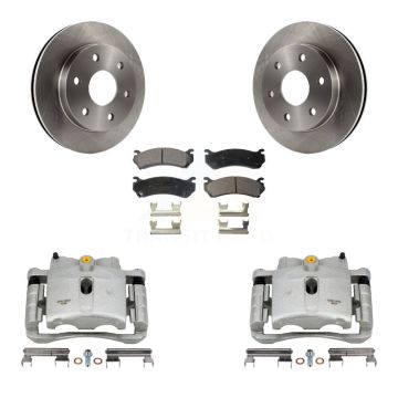 Front Brake Caliper Rotors Ceramic Pad Kit For Chevrolet GMC Silverado 1500 Sierra Yukon KC8-100465T