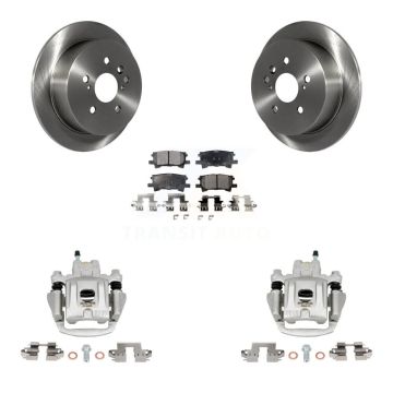 Rear Disc Brake Caliper Rotors And Semi-Metallic Pads Kit For Toyota Highlander KC8-100466P