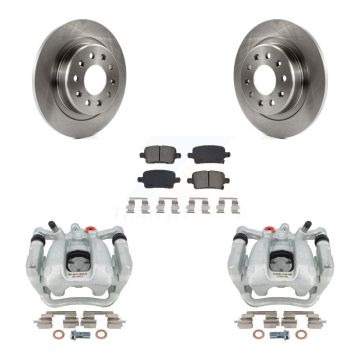 Rear Brake Caliper Rotors Semi-Metallic Pad Kit For Buick LaCrosse Regal Sportback TourX KC8-100468S