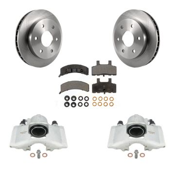 Front Brake Caliper Rotor & Ceramic Pad Kit For K1500 Chevrolet GMC Yukon Suburban Tahoe KC8-100469T
