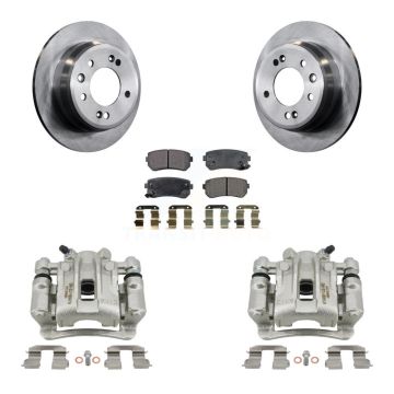 Rear Disc Brake Caliper Rotors And Semi-Metallic Pads Kit For Hyundai Elantra KC8-100470P