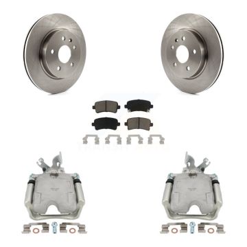 Rear Disc Brake Caliper Rotors And Ceramic Pads Kit For Buick LaCrosse Allure KC8-100472C