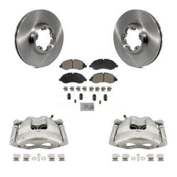 Front Disc Brake Caliper Rotors & Semi-Metallic Pad Kit For Ford Transit-250 Transit-150 KC8-100475N