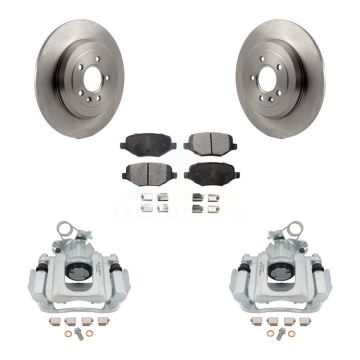 Rear Disc Brake Caliper Rotors And Semi-Metallic Pads Kit For Ford Edge Lincoln MKX KC8-100475P