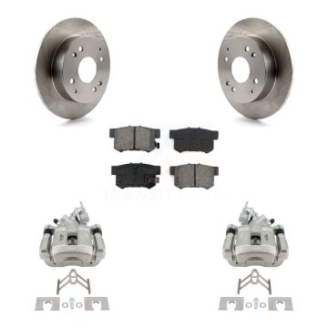Rear Disc Brake Caliper Rotors And Semi-Metallic Pad Kit For 1998-2002 Honda Accord 2.3L KC8-100475S