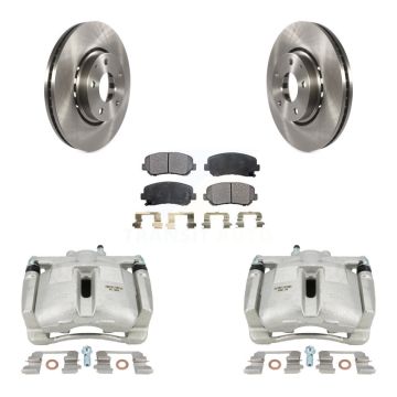 Front Disc Brake Caliper Rotors And Ceramic Pads Kit For Mazda CX-5 KC8-100475T