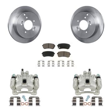 Rear Disc Brake Caliper Rotors And Ceramic Pads Kit For Hyundai Tucson Kia Sportage AWD KC8-100476C