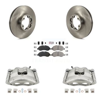 Front Disc Brake Caliper Rotors And Semi-Metallic Pads Kit For Ford Transit-350 HD KC8-100476N