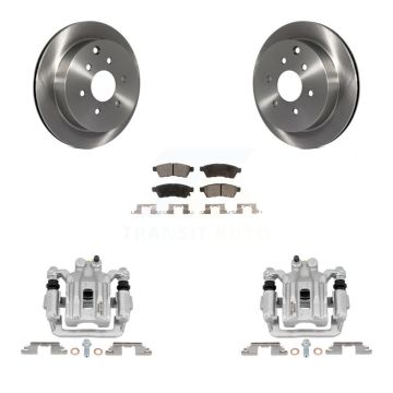 Rear Brake Caliper Rotor Semi-Metallic Pad Kit For Nissan Frontier Xterra Suzuki Equator KC8-100476P