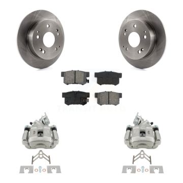 Rear Disc Brake Caliper Rotors And Semi-Metallic Pad Kit For 1998-2002 Honda Accord 3.0L KC8-100476S