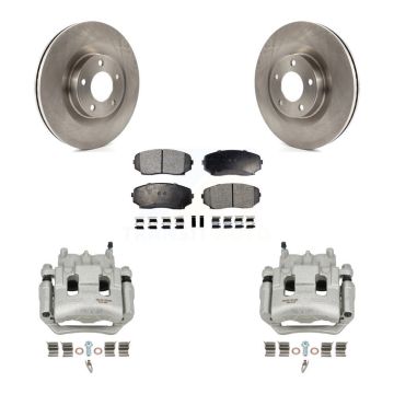 Front Disc Brake Caliper Rotors And Ceramic Pads Kit For Ford Edge Lincoln MKX KC8-100476T