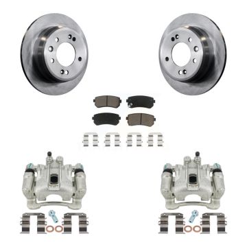 Rear Disc Brake Caliper Rotors And Ceramic Pads Kit For Hyundai Tucson Kia Sportage FWD KC8-100477C
