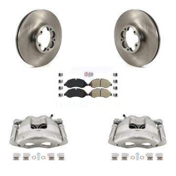 Front Disc Brake Caliper Rotors And Semi-Metallic Pads Kit For Ford Transit-350 HD KC8-100477N