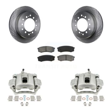 Rear Brake Caliper Rotors Semi-Metallic Pad Kit For 2010-2022 Toyota 4Runner Lexus GX460 KC8-100478S