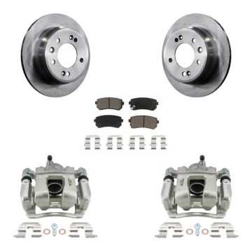 Rear Disc Brake Caliper Rotors & Ceramic Pad Kit For 2016 Kia Sportage FWD From 12 10 15 KC8-100479C