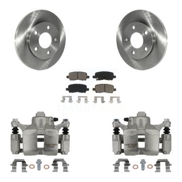Rear Disc Brake Caliper Rotors And Ceramic Pads Kit For Chevrolet Impala KC8-100480C