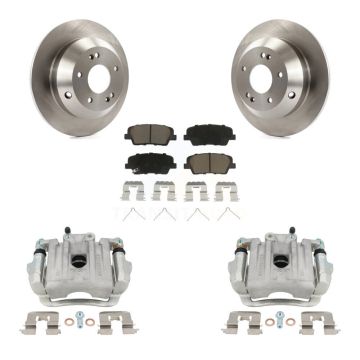 Rear Brake Caliper Rotor Ceramic Pad Kit For 14-15 Kia Sorento With Red Painted Calipers KC8-100481C