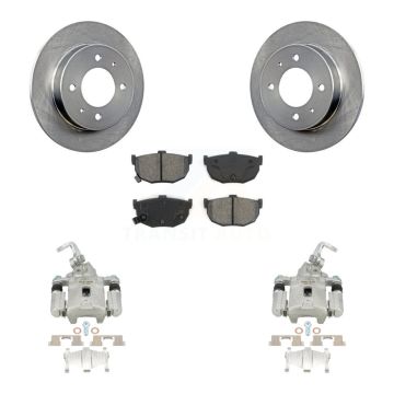 Rear Disc Brake Caliper Rotors And Semi-Metallic Pads Kit For Hyundai Elantra KC8-100481S