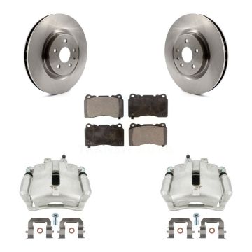Front Brake Caliper Rotor Ceramic Pad Kit For 2012-2013 Buick Regal With Brembo Calipers KC8-100481T