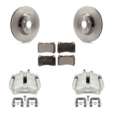 Front Brake Caliper Rotor Ceramic Pad Kit For 2014-2017 Buick Regal With Brembo Calipers KC8-100482T