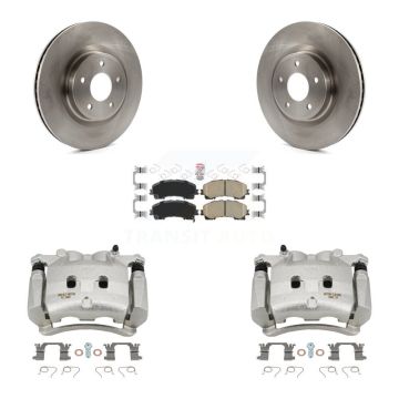 Front Disc Brake Caliper Rotors And Ceramic Pads Kit For INFINITI Q50 QX50 Q60 KC8-100483N