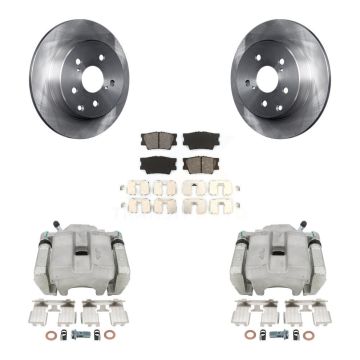 Rear Disc Brake Caliper Rotors And Semi-Metallic Pads Kit For Toyota RAV4 KC8-100483S