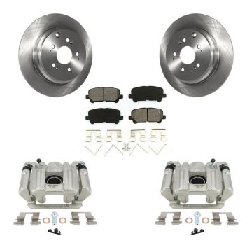 Rear Disc Brake Caliper Rotors And Semi-Metallic Pads Kit For Acura MDX ZDX KC8-100484S