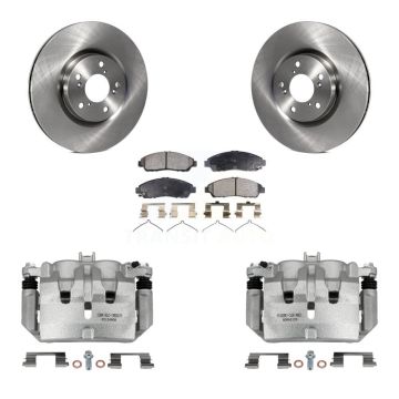 Front Disc Brake Caliper Rotors And Ceramic Pads Kit For Acura MDX ZDX KC8-100484T
