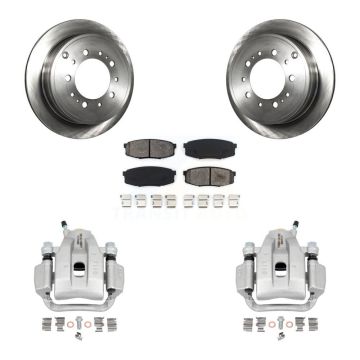 Rear Disc Brake Caliper Rotors And Semi-Metallic Pads Kit For Toyota Tundra Sequoia KC8-100485S