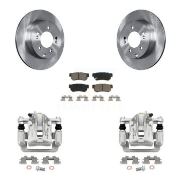 Rear Disc Brake Caliper Rotors And Ceramic Pads Kit For Hyundai Sonata 3.3L KC8-100486C