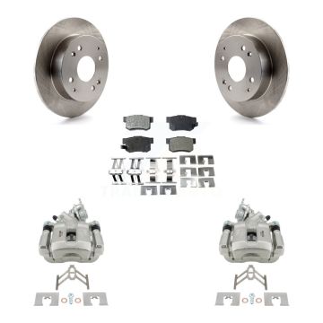 Rear Disc Brake Caliper Rotors And Semi-Metallic Pad Kit For 1998-2002 Honda Accord 2.3L KC8-100486P