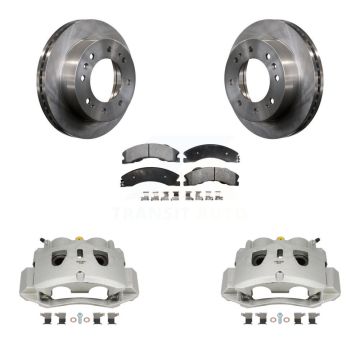 Front Brake Caliper Rotor And Ceramic Pad Kit For GMC Chevrolet Sierra 2500 HD Silverado KC8-100486T