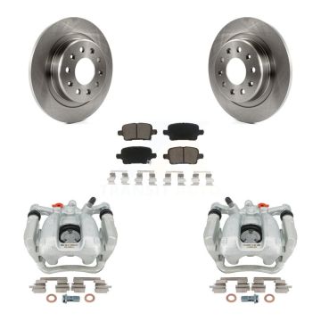 Rear Disc Brake Caliper Rotor & Ceramic Pad Kit For Chevrolet Equinox GMC Terrain Malibu KC8-100488C