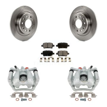 Rear Brake Caliper Rotors Semi-Metallic Pad Kit For Buick LaCrosse Regal Sportback TourX KC8-100488P