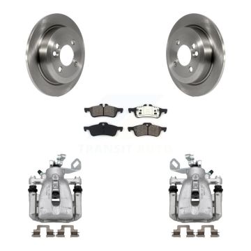 Rear Disc Brake Caliper Rotor And Semi-Metallic Pad Kit For 2007 Mini Cooper Convertible KC8-100488S