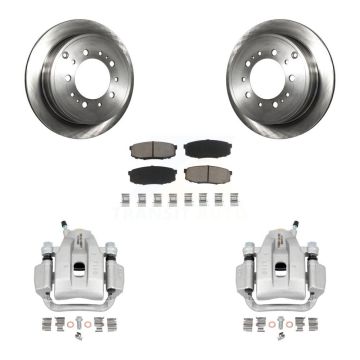 Rear Disc Brake Caliper Rotors And Ceramic Pads Kit For Toyota Tundra Sequoia KC8-100489C
