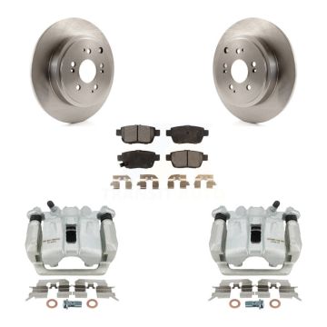 Rear Disc Brake Caliper Rotors And Semi-Metallic Pads Kit For 2006-2014 Honda Ridgeline KC8-100489P
