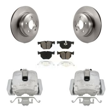 Rear Disc Brake Caliper Rotors And Semi-Metallic Pads Kit For BMW X5 X6 KC8-100490S