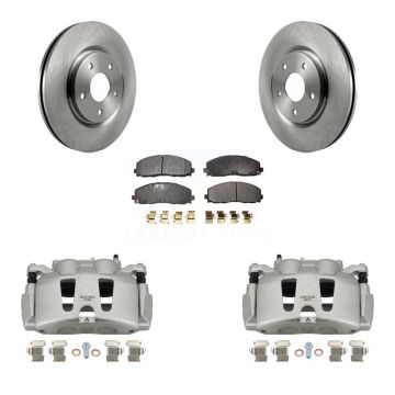 Front Disc Brake Caliper Rotor Ceramic Pad Kit For Grand Caravan Dodge Chrysler Pacifica KC8-100490T