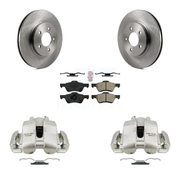 Front Disc Brake Caliper Rotors And Semi-Metallic Pads Kit For Ford Escape Mazda Tribute KC8-100491N