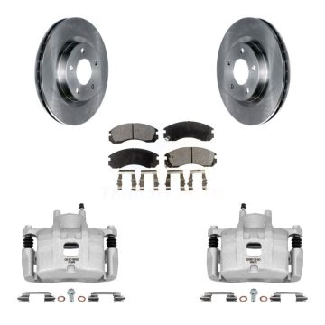 Front Disc Brake Caliper Rotors And Ceramic Pads Kit For Mitsubishi Lancer KC8-100498T
