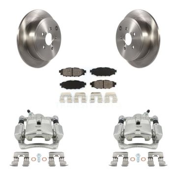 Rear Disc Brake Caliper Rotors And Semi-Metallic Pads Kit For Subaru WRX KC8-100500S